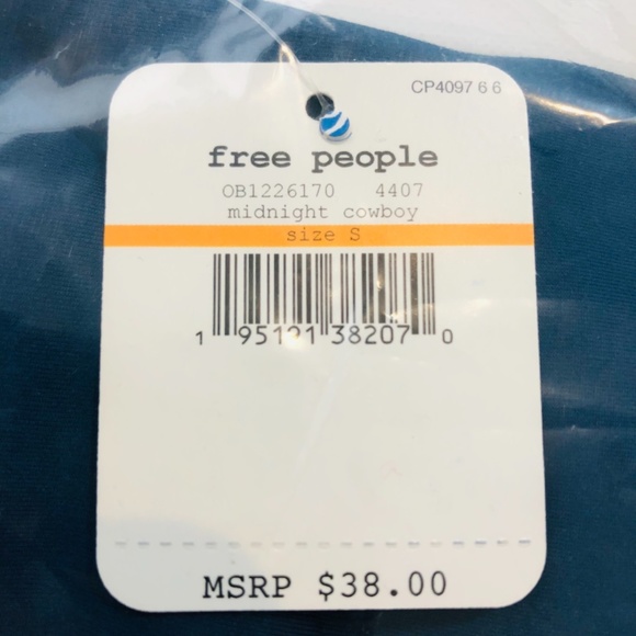 Free People Midnight Cowboy Dark Teal Oh Scuba Bra - Picture 8 of 15